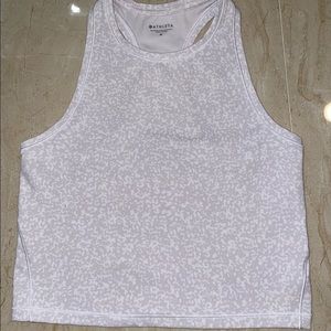 Athleta cropped tank | size M | white/cream